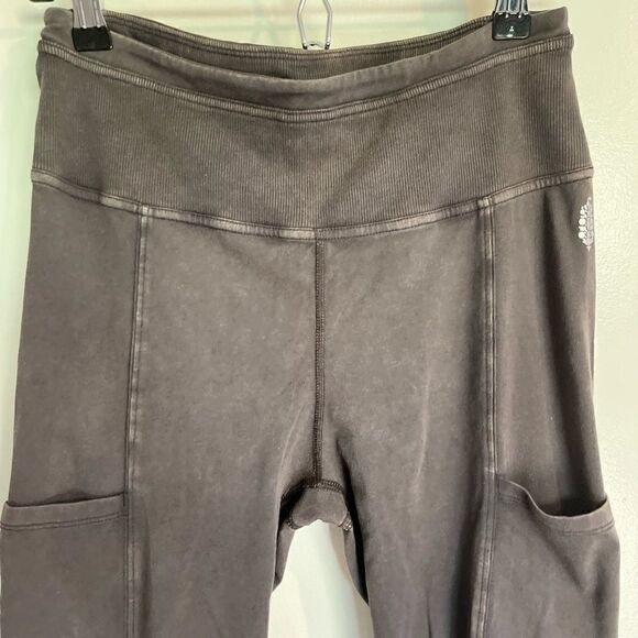 NEW Free People Wash Black Stirrup Side Pockets Joggers.Size M - Picture 13 of 16